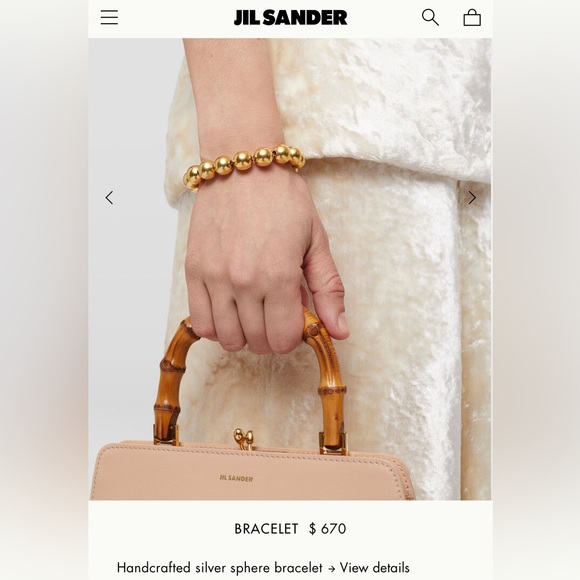 Jil Sander Beaded Silver Bracelet - Main Image